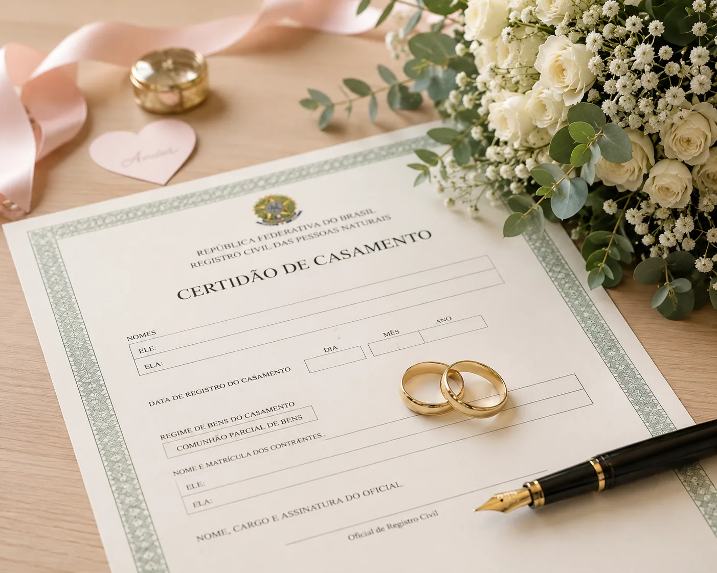 Certidão de casamento civil
