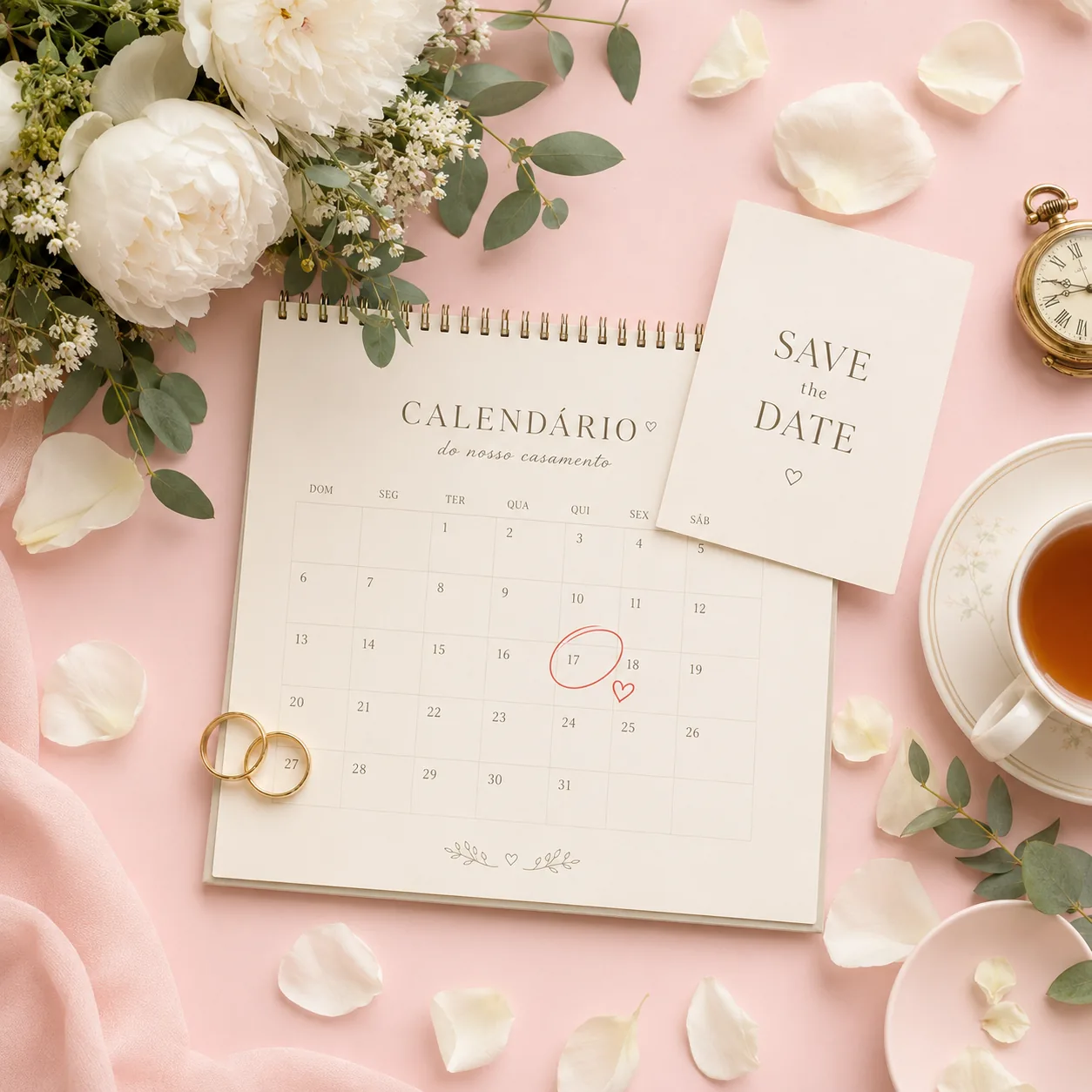 Calendário e save the date